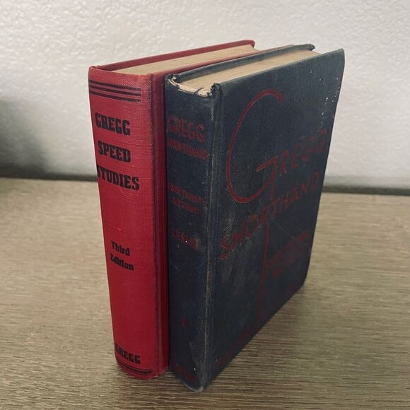 2 Vintage Antique Gregg Shorthand Speed Studies Textbooks Lot - Picture 2 of 7